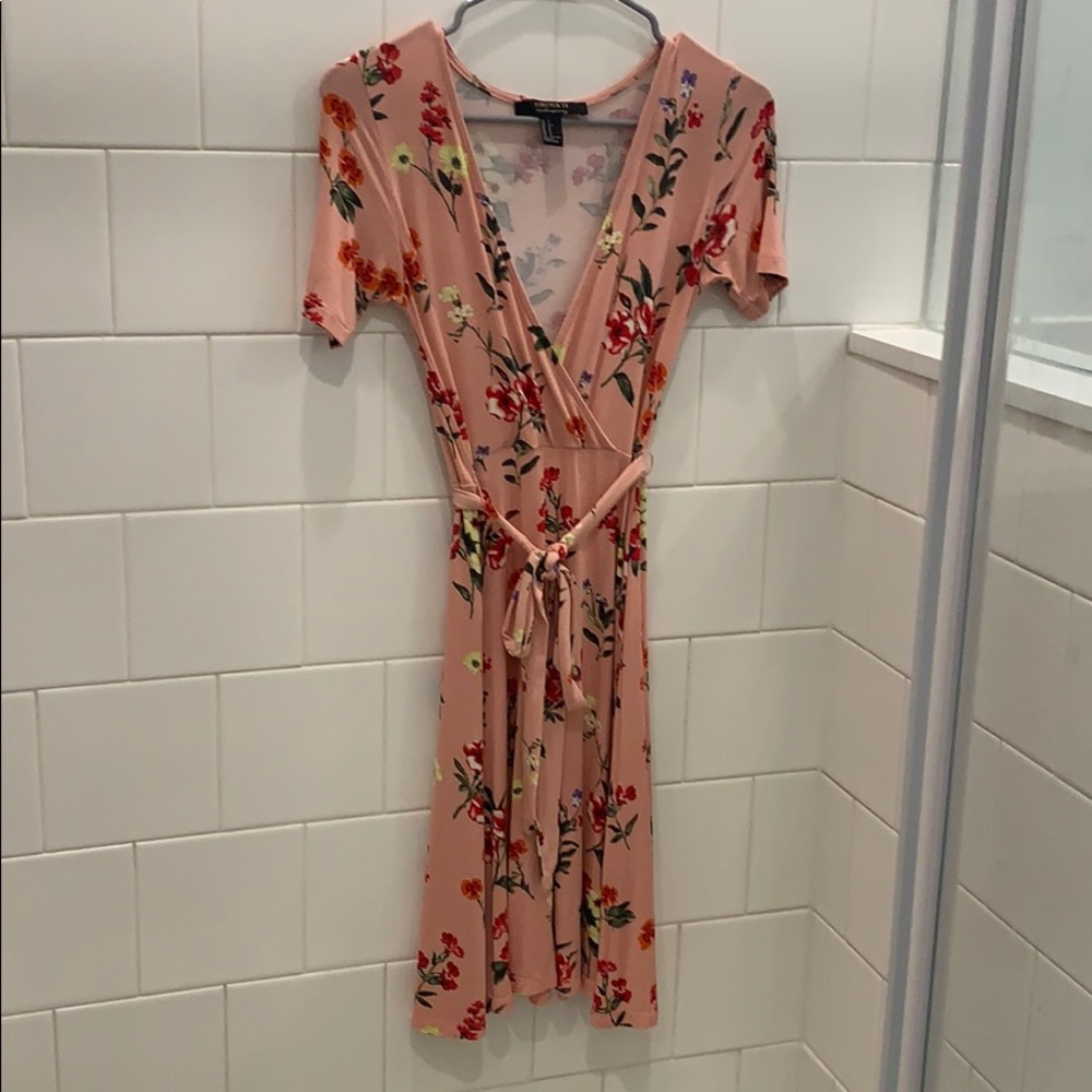 Pink floral dress